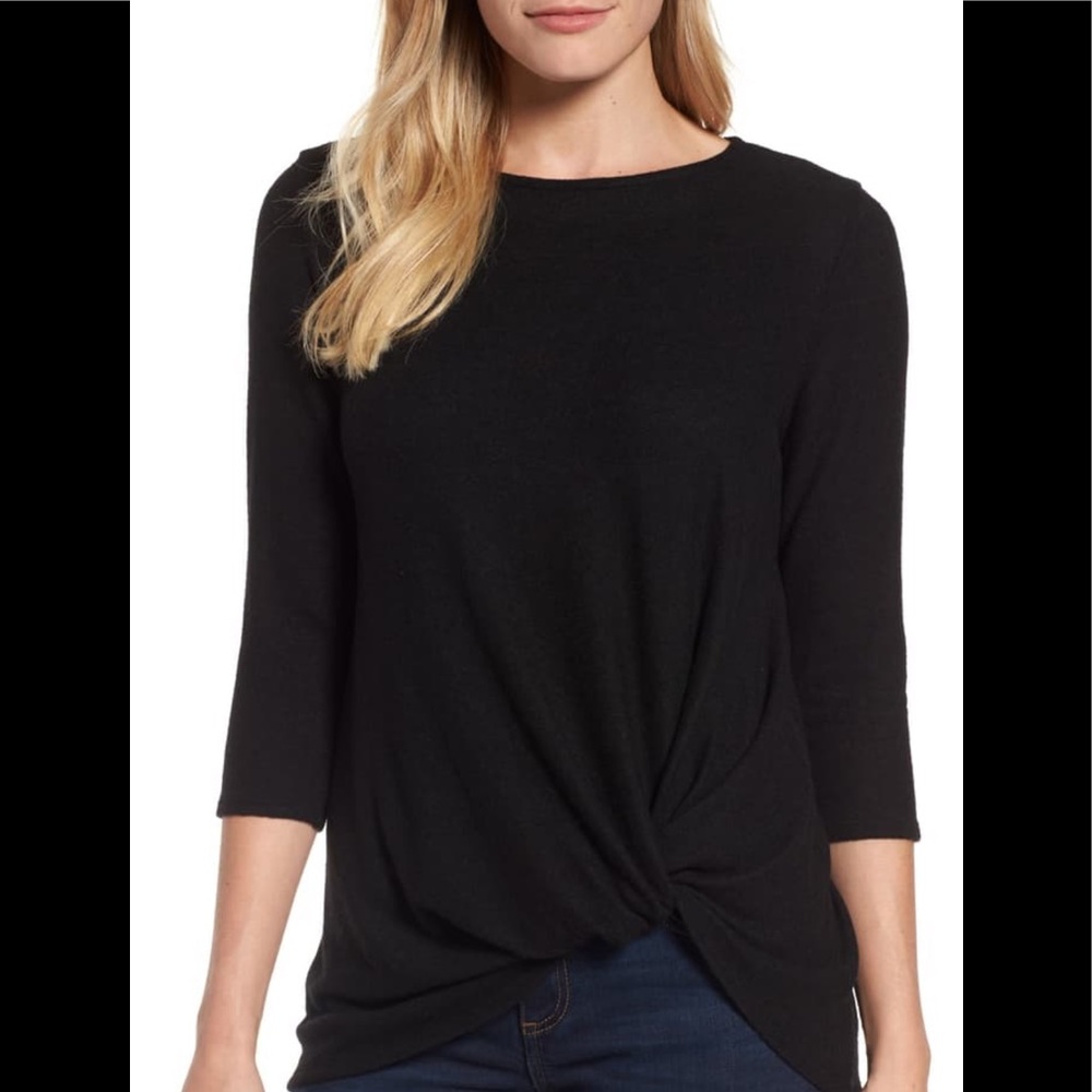 Gibson Cozy Twist Front Pullover
